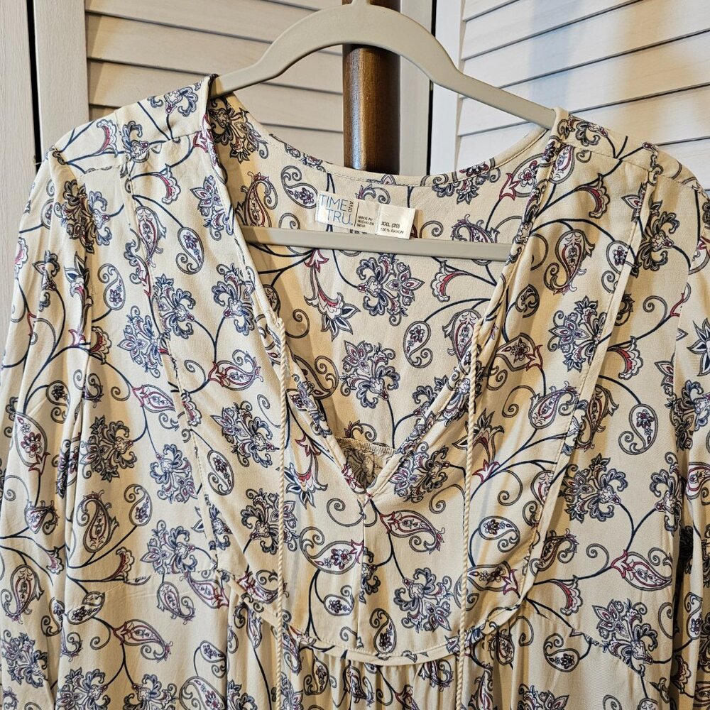 Time and Tru Plus Size XXL (20) Midi Dress with Tiered Hem - Picture 3 of 9